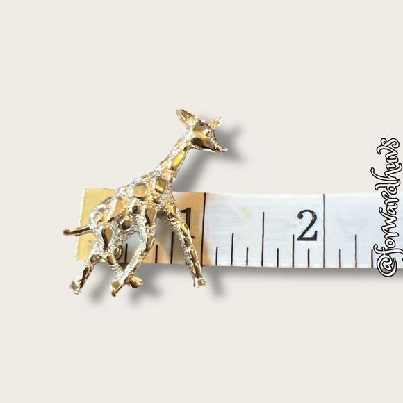 Bundle Sale 3 for $15 | Silver-Tone Giraffe Brooch - Picture 5 of 6